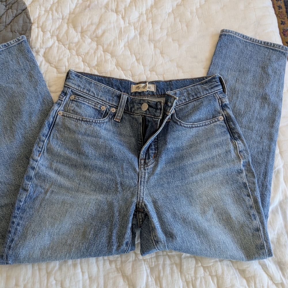 Madewell Petite Perfect Vintage Jean Cropped Medium Light Wash - Picture 2 of 7